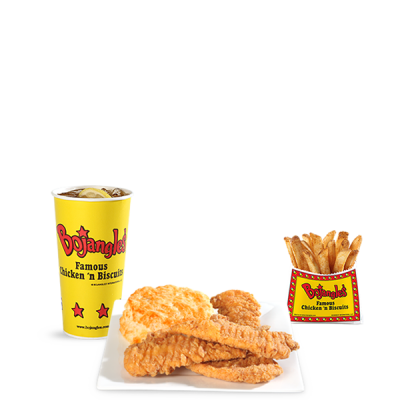 bojangles 4 piece boneless supremes combo with fries and drink