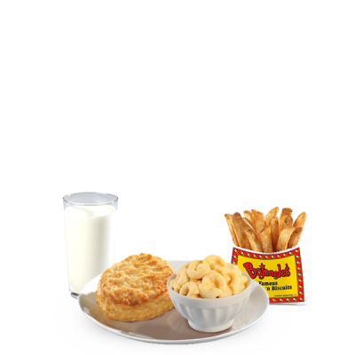 bojangles kids macaroni and cheese with fries and biscuit