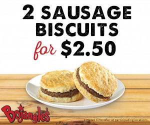 bojangles sausage biscuit price